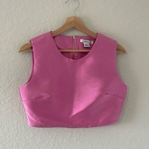Glamorous sleeveless pink crop top Sz: s
